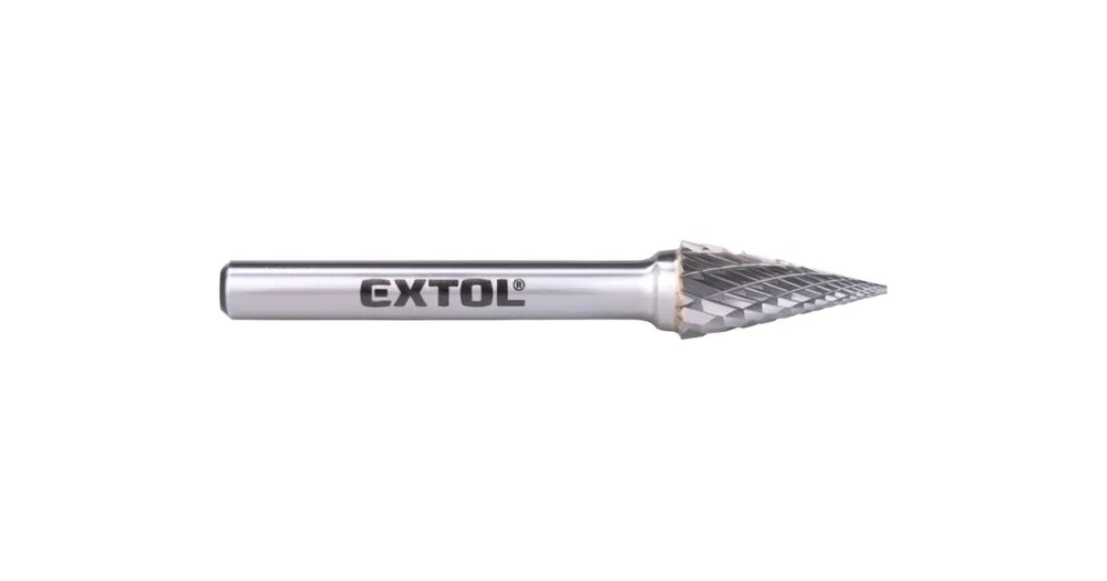 Neu Im Sortiment EXTOL INDUSTRIE-Hartmetallfräser, konisch-pyramidal, Durchmesser 10 x 20 mm/Schaft 6 mm, mittlere Schnitttiefe (Doppelschnitt) 8703794