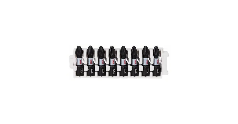 BOSCH Impact Control Schraubbits-Set, 8-teilig, 8×PZ2 2608522325 Zertifiziert