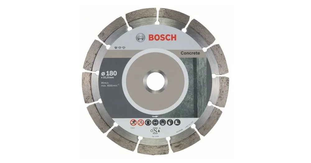 Preis Gesenkt BOSCH Diamant-Trennscheibe Standard für Beton 180 x 22,23 x 2 x 10 mm (10 Stück) 2608603242