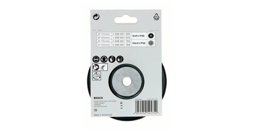 BOSCH Bodenplatte 115 mm; Hart; Mutter M14 2608601783 Abverkauf