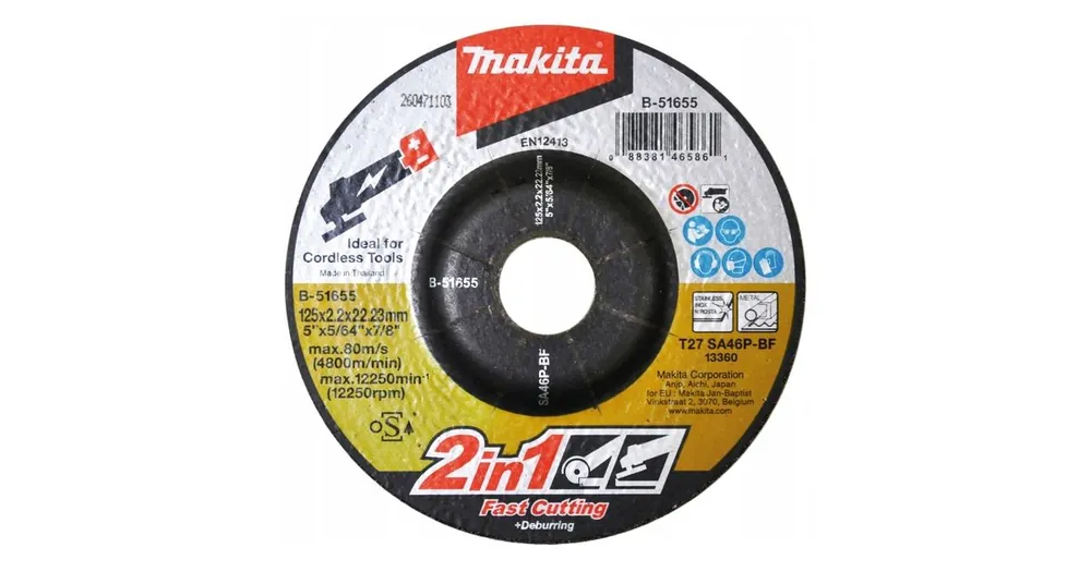 MAKITA Schleif-/Trennscheibe 2 in 1 125x2,0x22,23 mm B-51655 Top-Preis