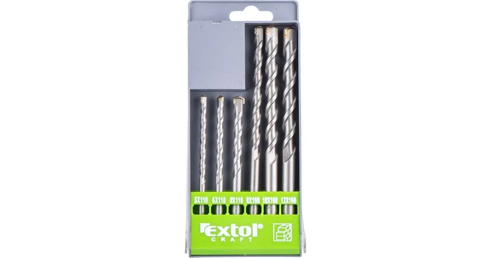 Markenprodukt EXTOL CRAFT Betonhammerbohrer, 6 Stück, Ø 5-12 mm 25048