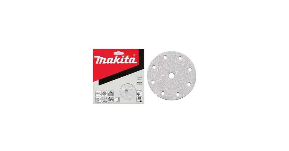 MAKITA Schleifpapier Klett 150 mm 9 Löcher K320, 50 Stück P-38015 Preisreduziert