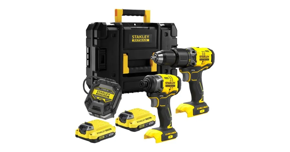 Begrenztes Angebot Stanley FatMax V20 Akku-Kombi-Set 18V, 2 x 2,0Ah, TSTAK SFMCK461D2T