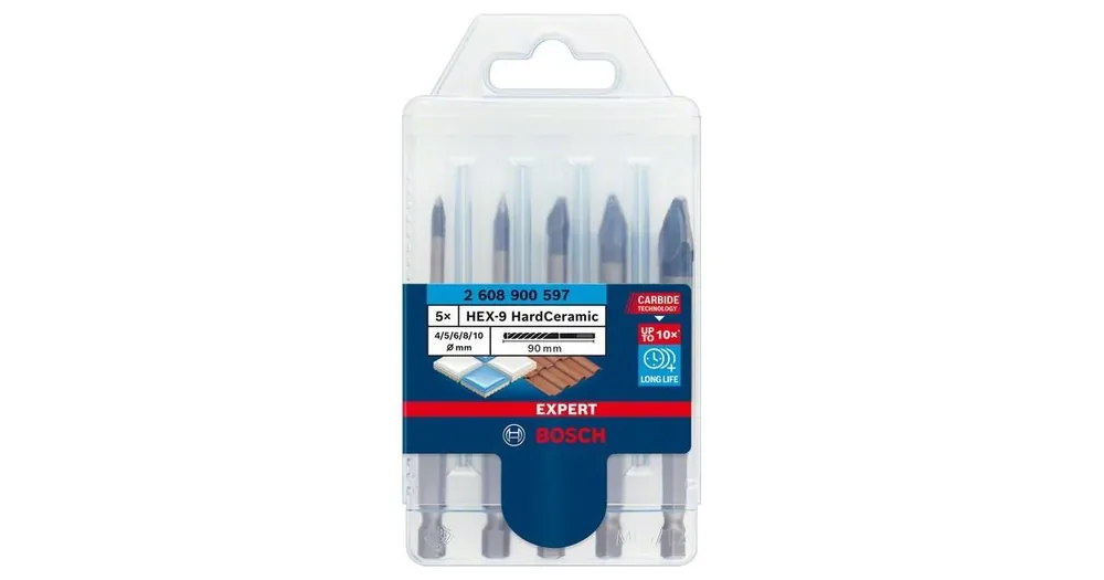 BOSCH EXPERT 5er-Set HEX-9HardCeramic 4/5/6/8/10 2608900597 Knallerangebot