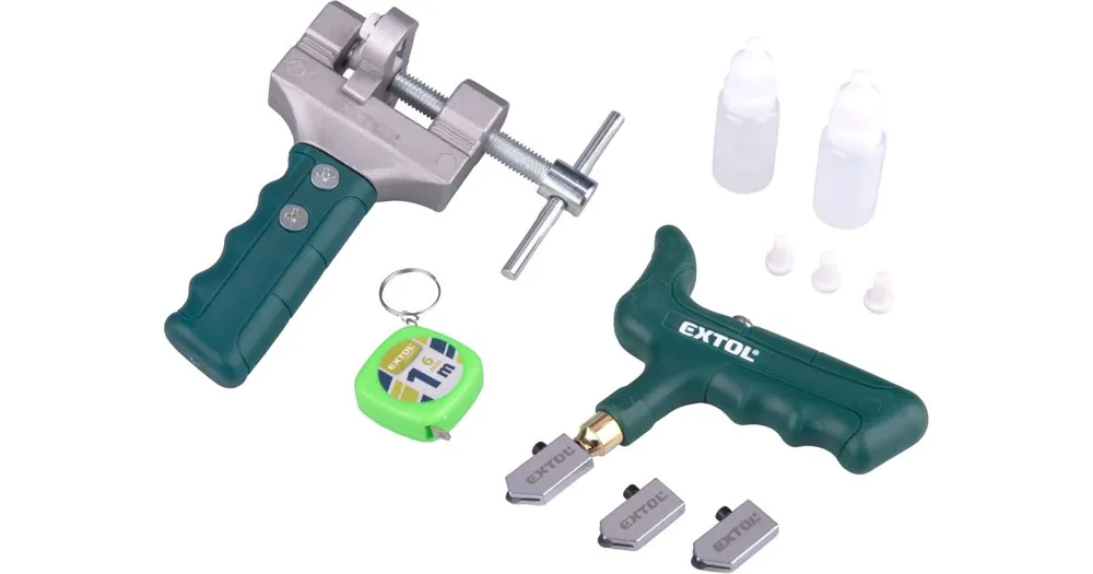Letzte Chance EXTOL PREMIUM Glas- und Fliesenschneider/-brecher, 6-teiliges Set mit Hartmetallwerkzeugen 941000