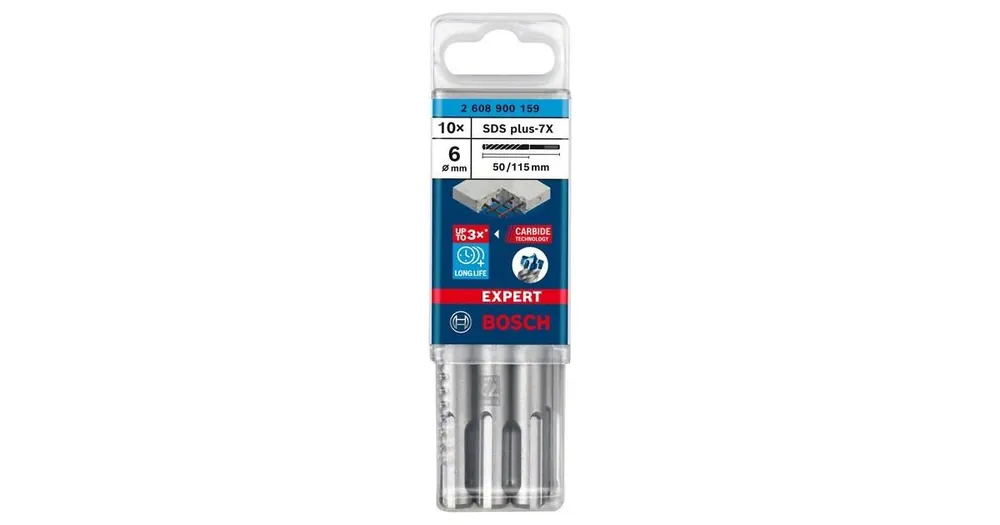 Beliebt BOSCH EXPERT Bohrer SDS plus-7X, 6x50x115 10 Stück 2608900159