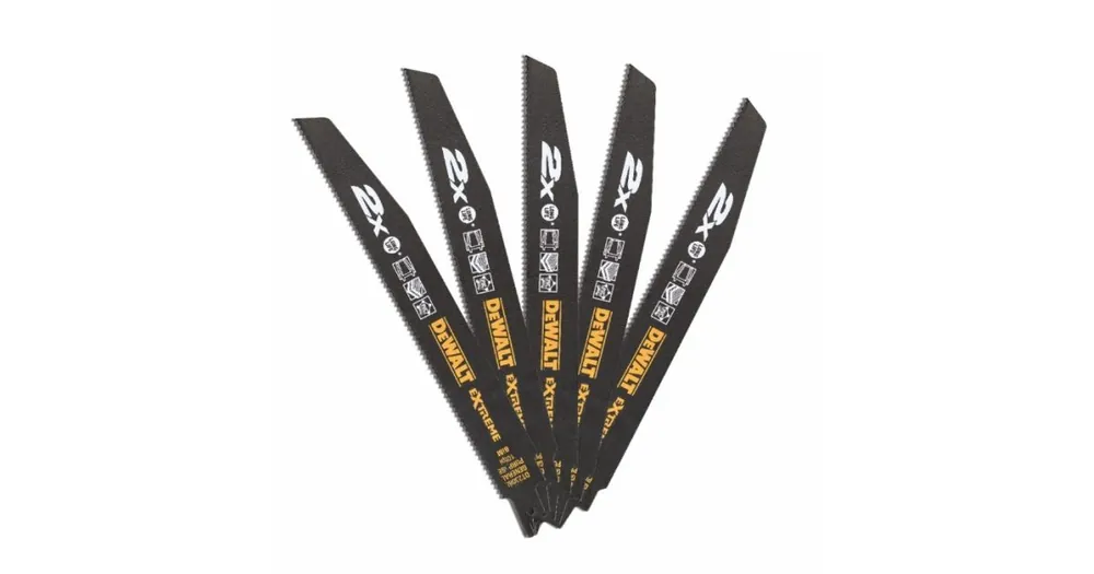 Garantierte Lieferung DeWALT Bimetall-Sägeblatt 152 mm zum schnellen Schneiden von Metallen, Armaturen, Rohren, Profilen – Wechselzahn (5 Stück) DT2407L