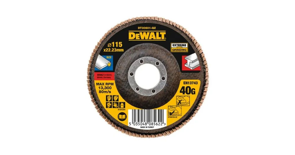 Direktkauf DeWALT Extreme Schleiflamellenscheibe für Metall flach 125 x 22,2 mm 40G DT30602
