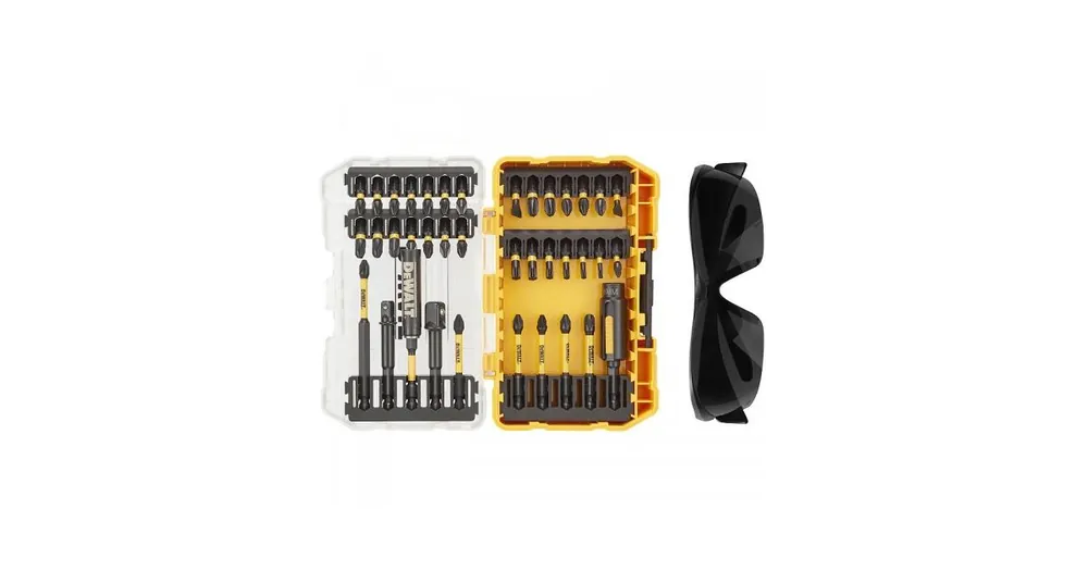 DeWALT FLEXTORQ Bit-Set (38 Stück) + Schutzbrille DT70740T Billig