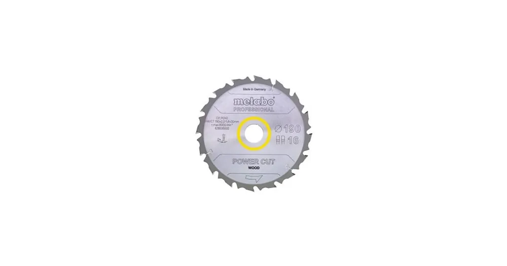 Top-Preis METABO Hartmetall-Sägeblatt (für KS 66, KSE 68 Plus) 190 x 30 mm, 16 Zähne 628006000