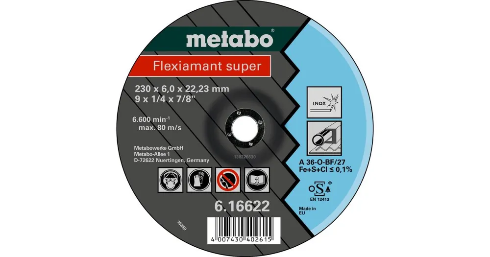 METABO Schleifscheibe - Edelstahl 150x6x22,2 mm 616604000 Echt