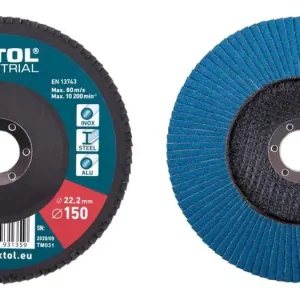 EXTOL Lamellenscheibe, schräg, Zirkonium, P60, Durchmesser 150 mm 8803446 Preisreduziert