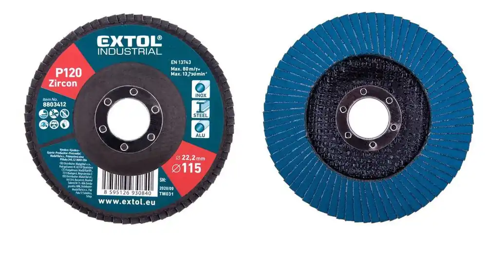 EXTOL Lamellenscheibe, schräg, Zirkonium, P120, Durchmesser 115 mm 8803412 Nur Für Kurze Zeit