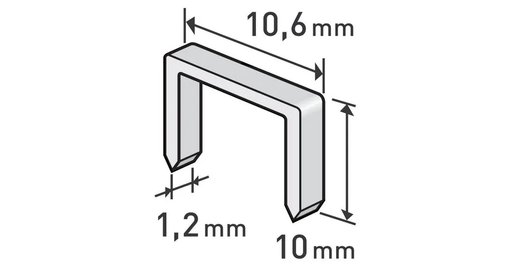EXTOL-Klammern, Packung mit 1000 Stück, 10 mm, 10,6 x 0,52 x 1,2 mm 8852203 Sofort Bestellen