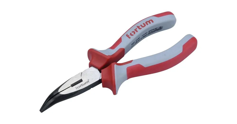 Ausverkauf FORTUM gebogene Halbrundzange, 160 mm, 61CrV5 4770321