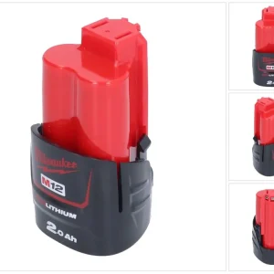 Letzte Chance Milwaukee M12 B2 Akku 12 V 2,0 Ah / 2000 mAh Li-Ion ( 4932430064 )