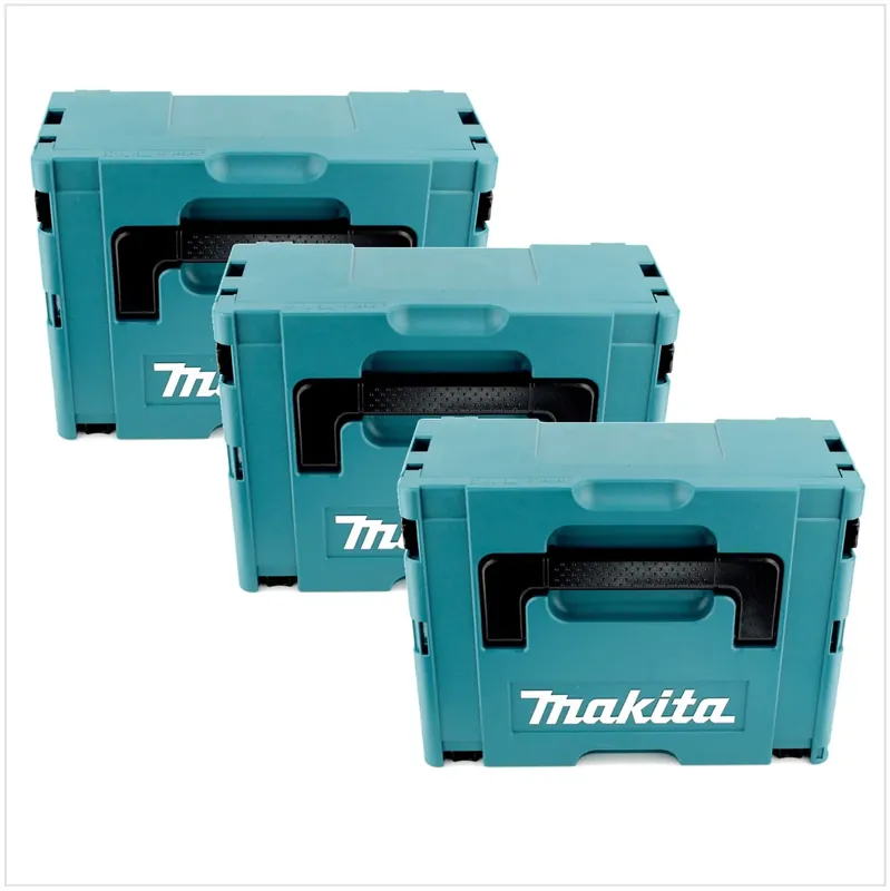 Top-Angebot 3x Makita Kunststoff Werkzeug Koffer MAKPAC 2 - ohne Einlage