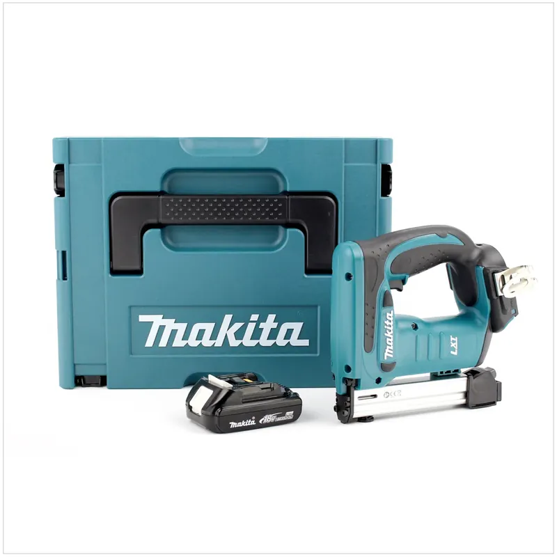 Makita DST 221 Y1J 18 V Li-Ion Akku Tacker im MAKPAC inkl. BL 1815 N Akku Wochenendangebot