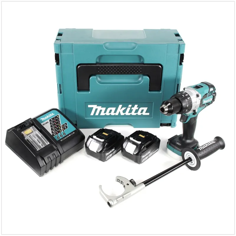 Must-Have Makita DHP 481 RMJ 18V Akku Schlagbohrschrauber Brushless 115 Nm im Makpac mit 2x 4Ah Li-Ion Akku und Ladegerät
