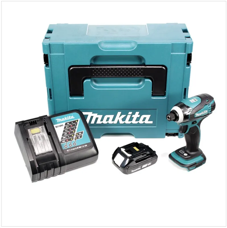 Mega-Angebot Makita DTD 146 Y1J-D 18 V Li-ion Akku Schlagschrauber im Makpac mit 1x BL 1815 N 1,5 Ah Akku und DC 18 RC Ladegerät