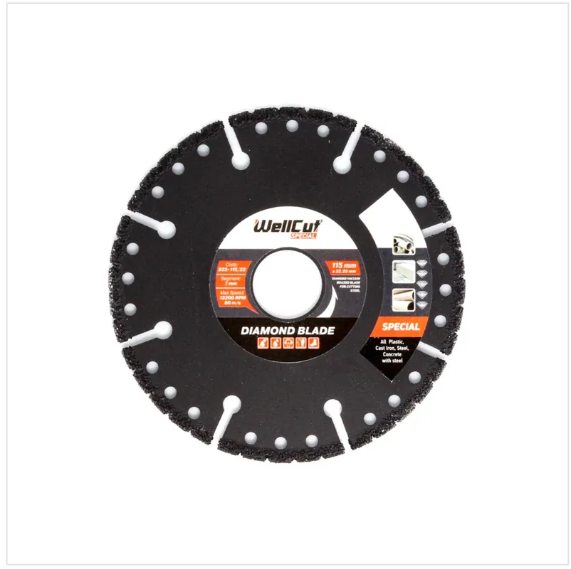 Must-Have WellCut Diamond Blade Diamant Trennscheibe 115 x 22,2 mm Special ( 333 - 115 / 22 )