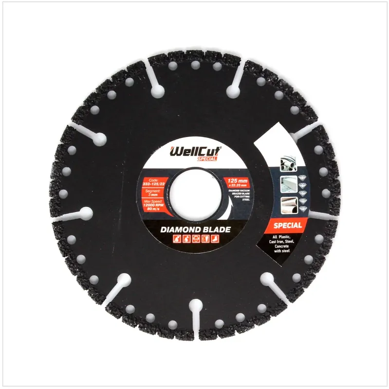 Kracherpreis WellCut Diamond Blade Diamant Trennscheibe 125 x 22,2 mm Special ( 333 - 125 / 22 )