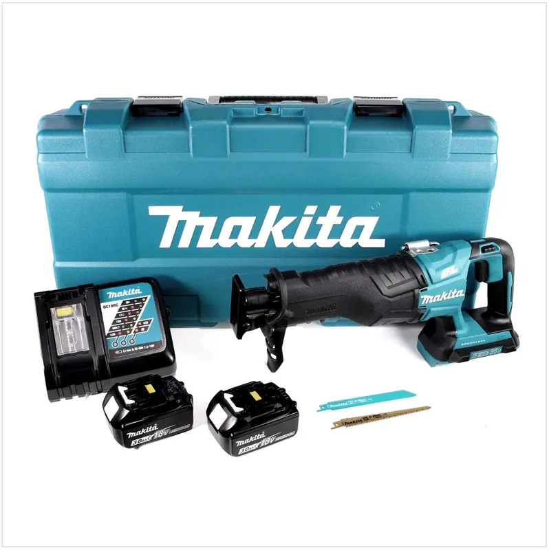Makita DJR 360 RFK Akku Reciprosäge 36V ( 2x18V ) Brushless Säbelsäge im Koffer + 2x 3,0 Ah Akku + Ladegerät Günstig