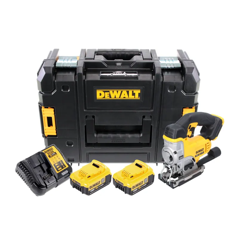 DeWalt DCS 331 M2 Akku Stichsäge 18 V + 2x Akku 4,0 Ah + Ladegerät + TSTAK Angebot