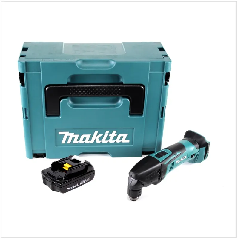 Begrenztes Angebot Makita DTM 50 Y1J 18V Li-Ion Akku Multifunktionswerkzeug im Makpac + 1x BL 1815 1,5 Ah Akku