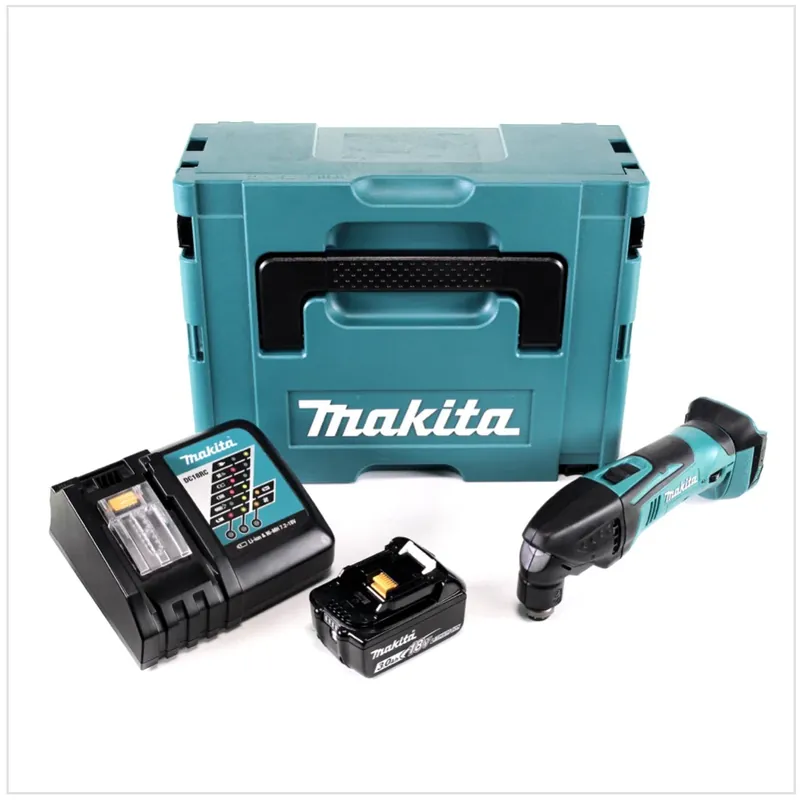 Jetzt Kaufen Makita DTM 50 RF1J 18V Li-Ion Akku Multifunktionswerkzeug im Makpac + 1x 3,0 Ah Akku + 1x Ladegerät