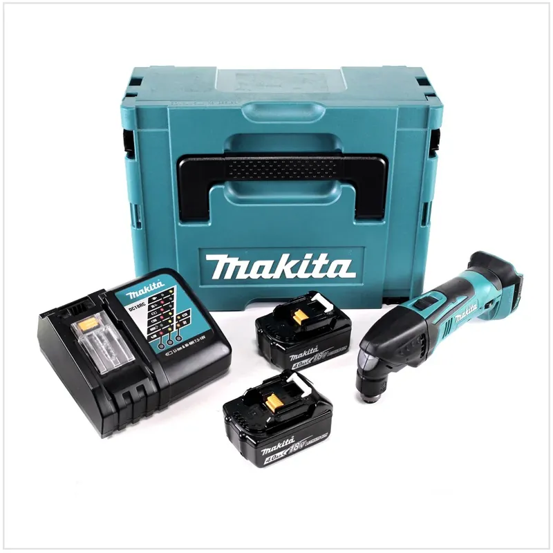 Beliebt Makita DTM 50 RMJ 18V Li-Ion Akku Multifunktioswerkzeug im Makpac mit 2x 4,0 Ah Akku und 1x Ladegerät