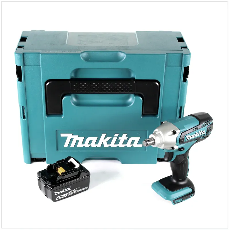 Mega-Angebot Makita DTW 190 M1J 18V Li-Ion Akku Schlagschrauber im Makpac - mit 1x BL 1840 B 4,0 Ah Akku mit LED - Anzeige, ohne Ladegerät