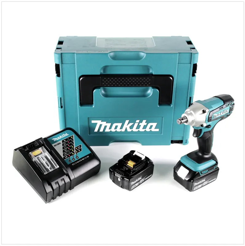 Aktuell Makita DTW 190 RTJ Akku Schlagschrauber 18V 190 Nm + 2x Akkus 5,0Ah + Schnellladegerät im Makpac 2
