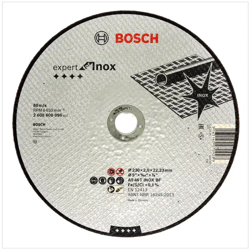 Bosch AS 46 T INOX BF Trennscheibe 230 x 22,23 x 2,0 mm 25 Stück ( 25x 2608600096 ) Abverkauf