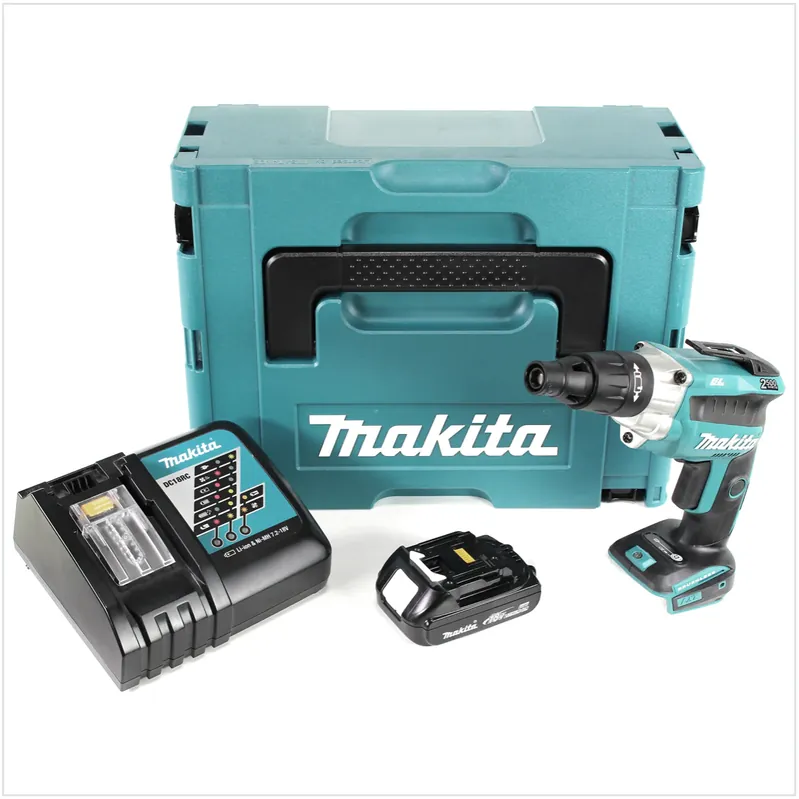 Makita DFS 251 Y1J-D 18 V Li-Ion Trockenbauschrauber Brushless im Makpac mit 1x BL1815N 1,5 Ah Akku und DC18RC Ladegerät Sale
