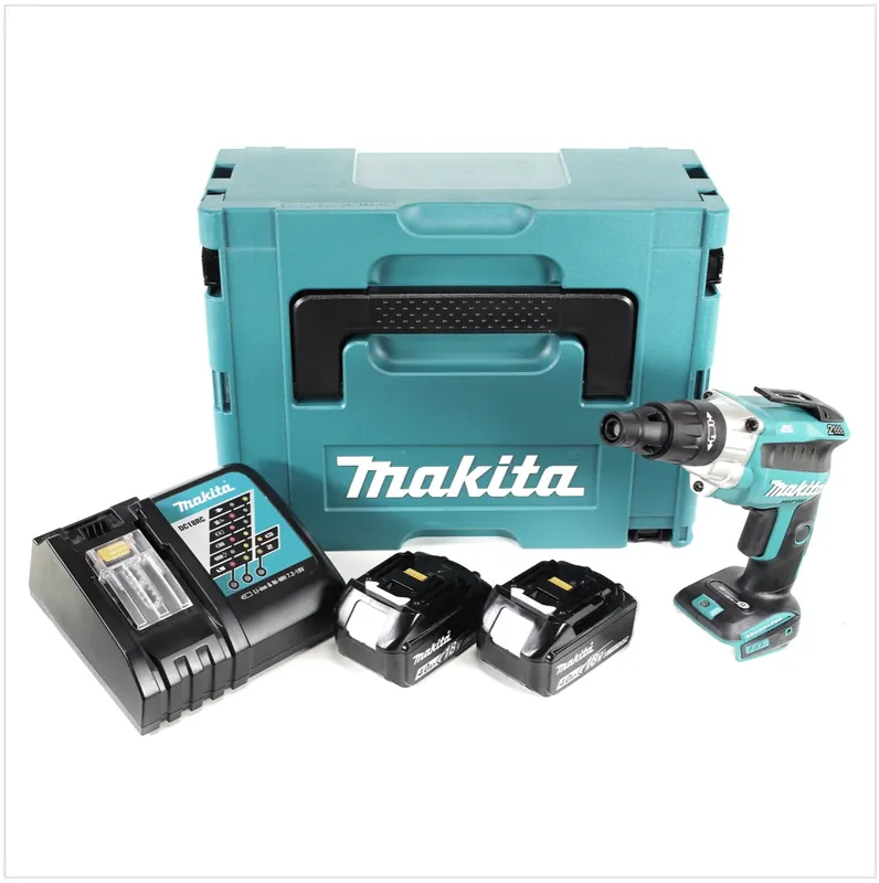 Preiswert Makita DFS 251 RMJ 18 V Li-Ion Trockenbauschrauber Brushless im Makpac mit 2x BL1840 B 4,0 Ah Akku und DC18RC Ladegerät