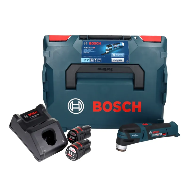 Super-Preis Bosch GOP 12V-28 Professional Akku Multi Cutter 12 V Brushless + 2x Akku 3,0 Ah + Ladegerät + L-Boxx