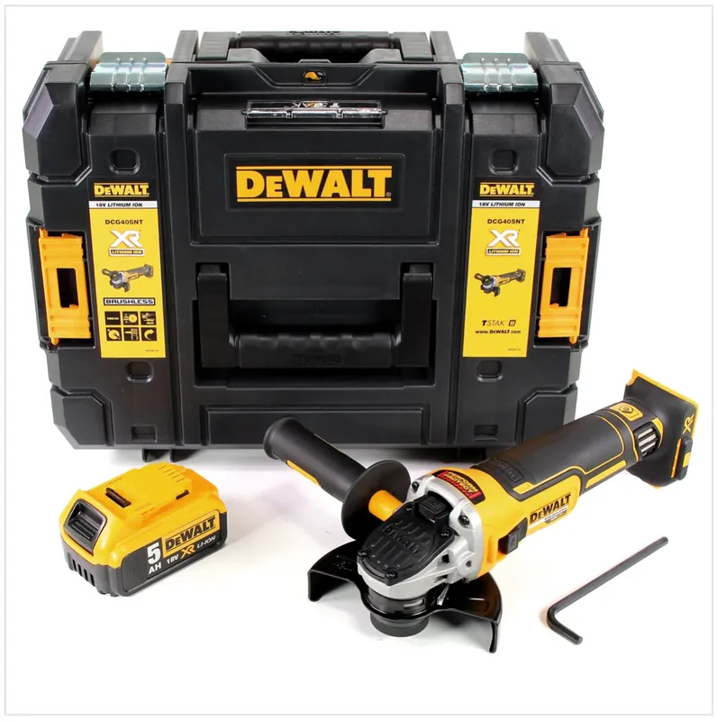 DeWalt DCG 405 NT Akku Winkelschleifer 18V 125mm Brushless + 1x Akku 5,0Ah + TSTAK - ohne Ladegerät Jetzt Kaufen