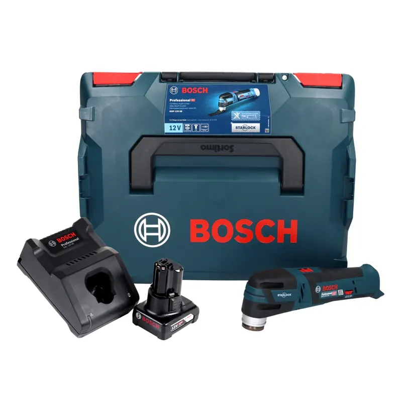 Sonderangebot Bosch GOP 12V-28 Professional Akku Multi Cutter 12 V Brushless + 1x Akku 6,0 Ah + Ladegerät + L-Boxx
