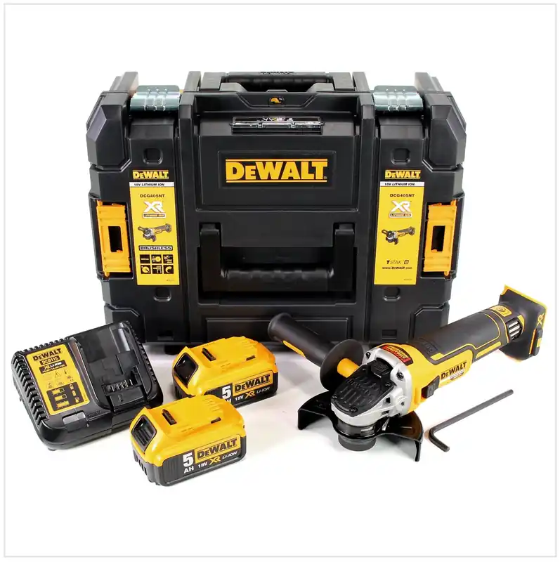 Top-Preis DeWalt DCG 405 P2 Akku Winkelschleifer 18V 125mm Brushless + 2x Akku 5,0Ah + Ladegerät + TSTAK