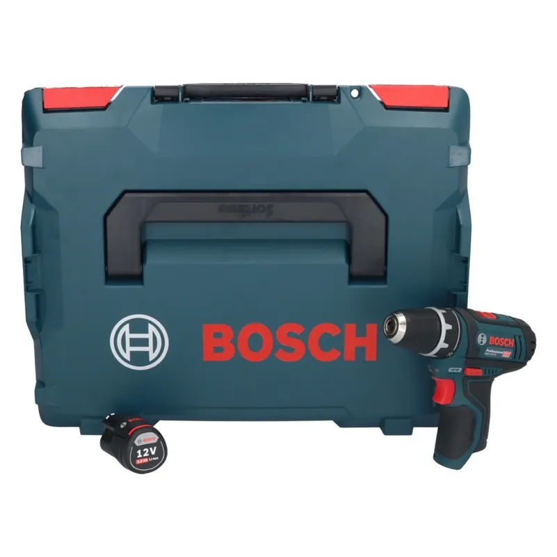 Wochenendangebot Bosch GSR 12V-15 Professional Akku Bohrschrauber 12 V 30 Nm + 1x Akku 3,0 Ah + L-Boxx - ohne Ladegerät