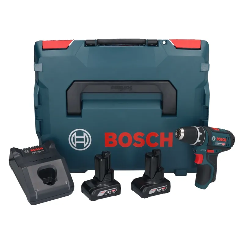 Neue Kollektion Bosch GSR 12V-15 Professional Akku Bohrschrauber 12 V 30 Nm + 2x Akku 6,0 Ah + Ladegerät + L-Boxx