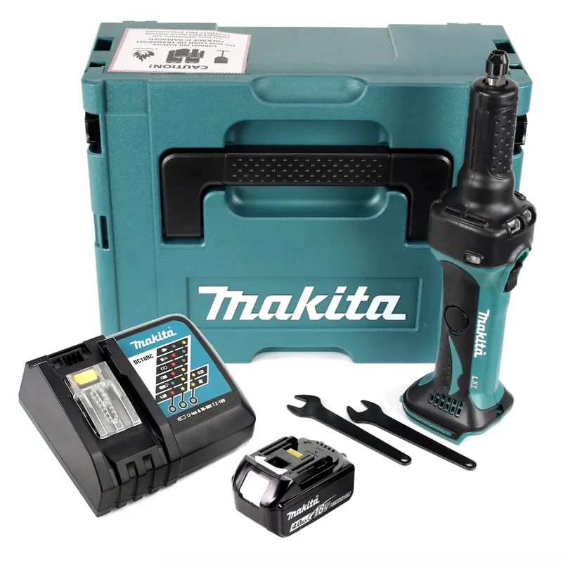 Makita DGD 800 RM1J Akku Geradschleifer 18V + 1x Akku 4,0Ah + Ladegerät + Makpac Meistverkauft