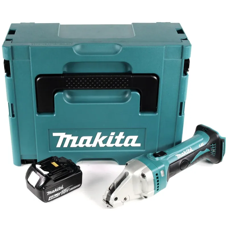 Makita DJS 161 M1J 18 V Li-Ion Akku Blechschere im Makpac + 1 x 4,0 Ah Akku - ohne Ladegerät Knallerangebot