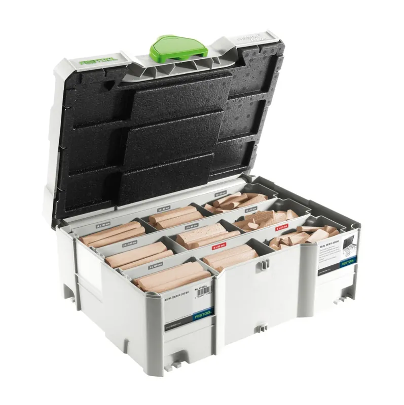 Saisonangebot Festool Domino XL Dübel DS / XL D8 / D10 306 Stück mit Domino Fräsern ( 498204 )