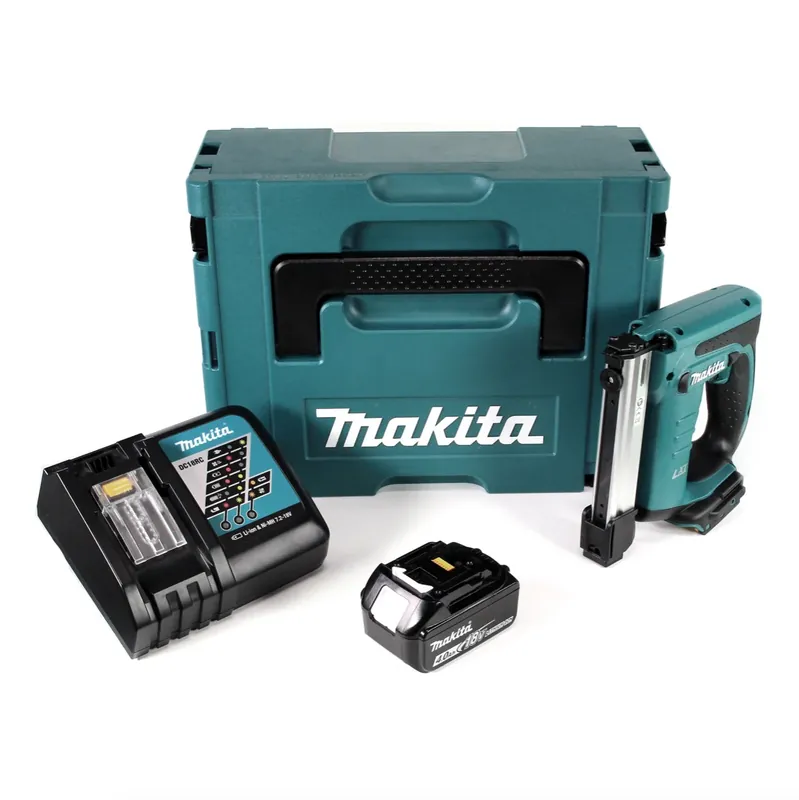 Makita DST 221 RM1J 18 V Li-ion Akku Tacker im Makpac + 1x BL 1840 B 4,0 Ah Li-Ion Akku + DC 18 RC Ladegerät Neu
