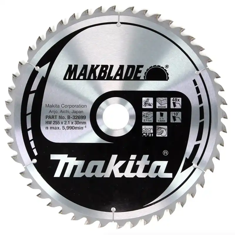 Makita MAKBLADE Kreissägeblatt für Holz 255 x 30 x 2,1 mm 48 Zähne ( B-32699 ) Heißes Angebot