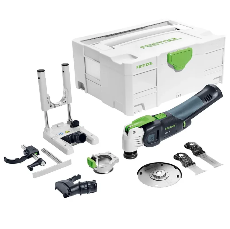 Festool OSC 18 Li E-Basic Set Vecturo Akku Oszillierer 18V ( 574849 ) Brushless StarlockMax Solo im Systainer + Zubehör - ohne Akku, ohne Ladegerät Neu