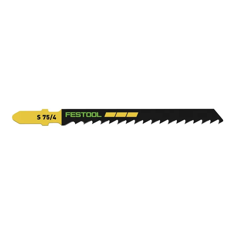 Festool S 75/4/5 WOOD Basic Stichsägeblatt 75 mm 5 Stk. ( 204305 ) geschränkte Zähne für schnellen Schnitt, HCS Stahl Knallerangebot